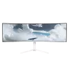 Lenktas monitorius Arozzi Nova 49 colių (124,5 cm) Dual QHD 5120×1440 LED VA, 32:9, 4 ms, USB šakotuvas, garsiakalbiai, baltas