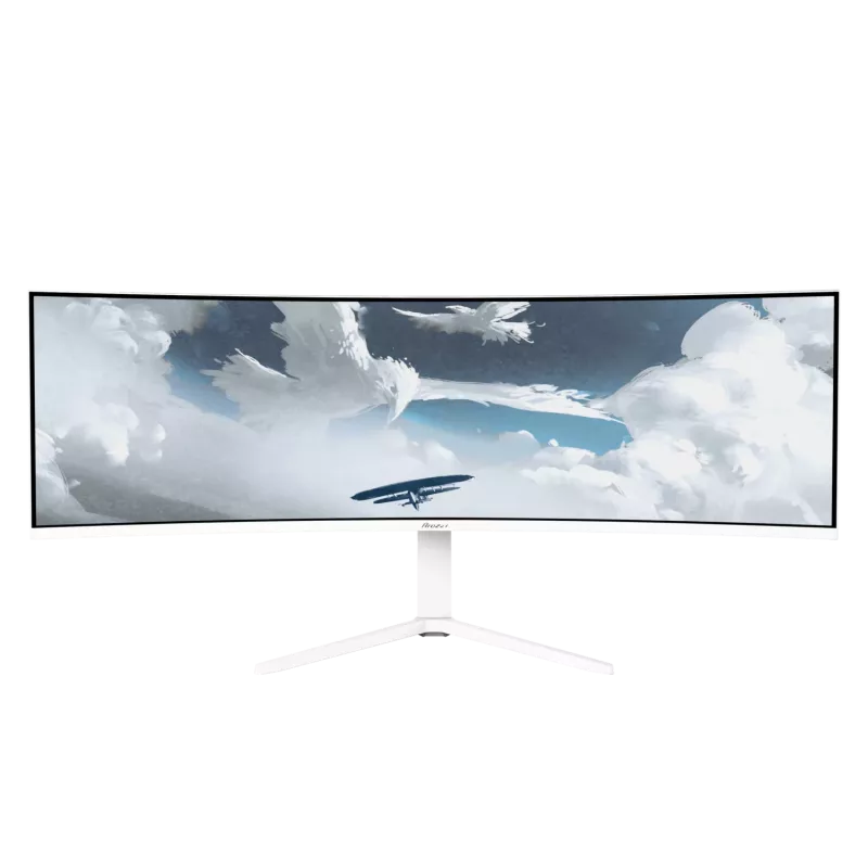 Lenktas monitorius Arozzi Nova 49 colių (124,5 cm) Dual QHD 5120×1440 LED VA, 32:9, 4 ms, USB šakotuvas, garsiakalbiai, baltas