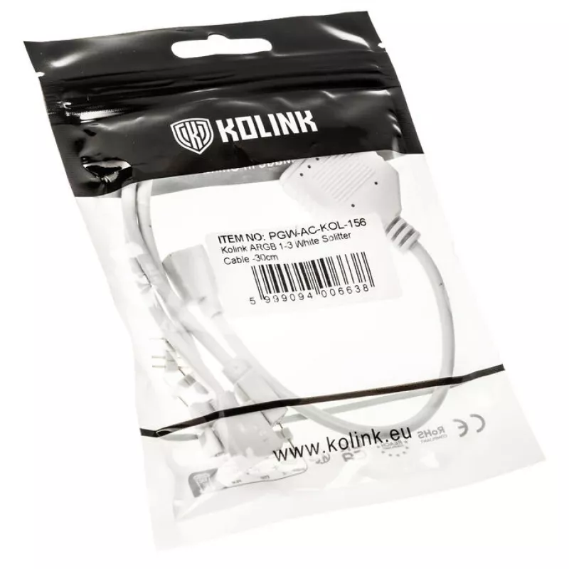 Skirstytuvas Kolink ARGB 1 į 3 PGW-AC-KOL-156 30cm baltas