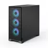 PC korpusas Fractal Design Pop 2 Air Juoda TG RGB Midi Tower — ATX/Micro‑ATX/Mini‑ITX, 3x120mm priekyje, 1x120mm gale, 2,5 colio+3,5 colio nišos