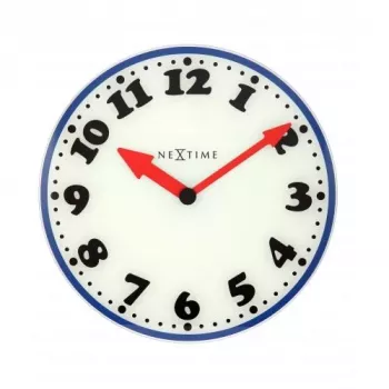 NeXtime klok 8151 Boy, Ø43 cm, Sieninis, Balta/ Mėlyna/ Juoda/ Raudona