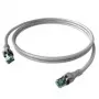 Sacon EasyLan DualBoot PushPull - komutacinis kabelis - RJ-45 (M) to RJ-45 (M) - 1 m - STP - CAT 6a - IEEE 802.5/IEEE 802.3 - Moulded - Pilka (CPP1OAAAAA0010)