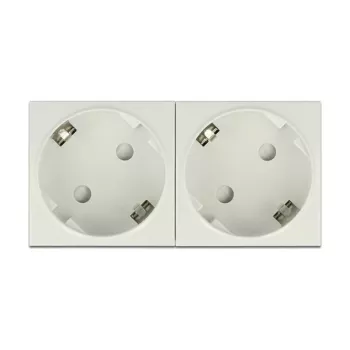 Sieninis elektros lizdas DELOCK 81325 CEE 7/3, 250 V, 16 A, baltas, ABS, 45×90×40 mm (5 vnt.)