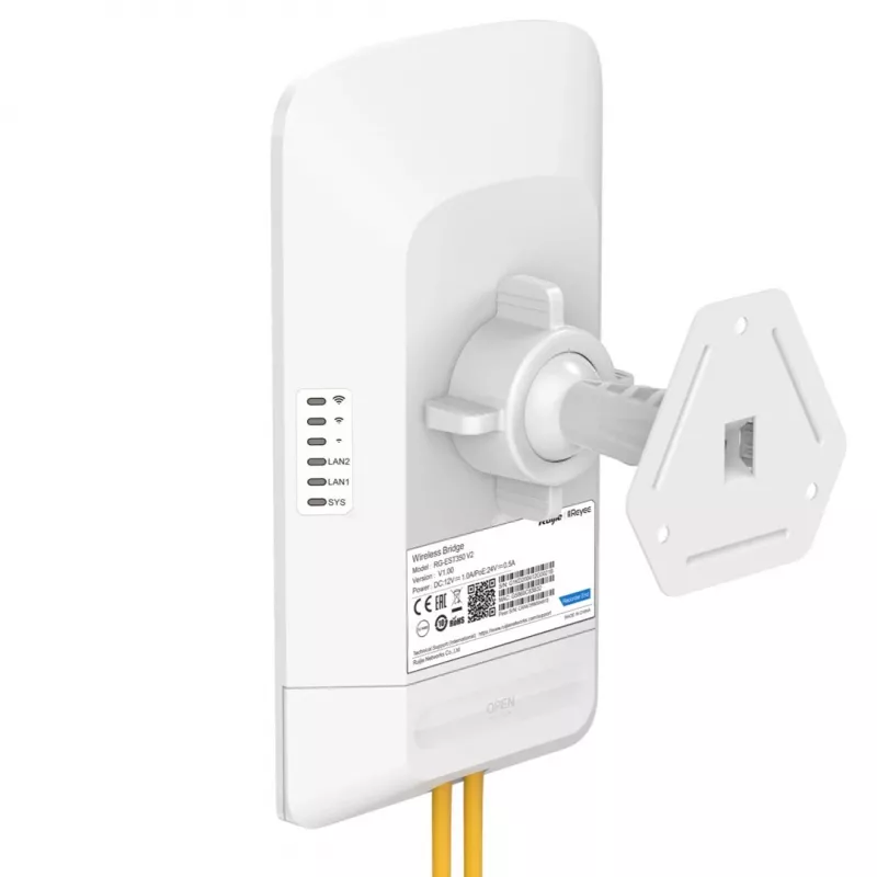 Belaidis prieigos taškas RUIJIE RG-EST350 V2 5 GHz 802.11ac, 867 Mbps, 2x RJ-45, PoE, IP54