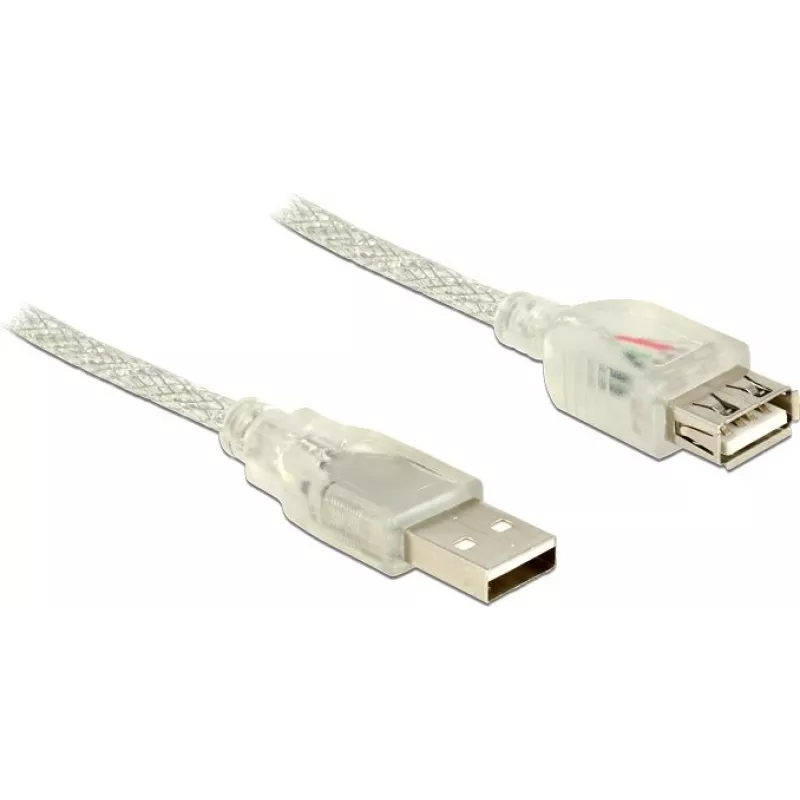 USB laidas DeLOCK 83884 USB 2.0 3m permatomas