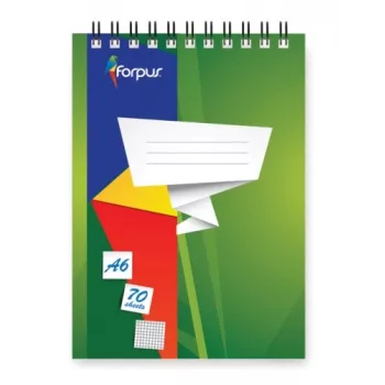 Užrašų knygelė su spirale Forpus, A6/70, languota 0723-004