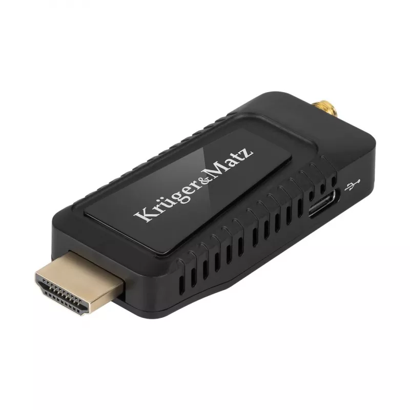 Mini DVB-T2 H.265 HEVC imtuvas KRUGER & MATZ KM9998, 470–862 MHz, 1 imtuvas, HDMI, USB, 720p