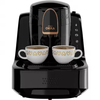 Okka Elite, moka kavos virimo aparatas juoda/vario, modelis 2025