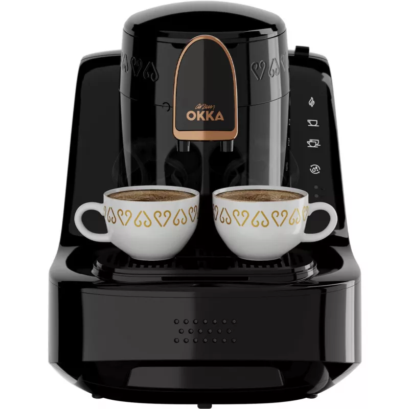 Okka Elite, moka kavos virimo aparatas juoda/vario, modelis 2025
