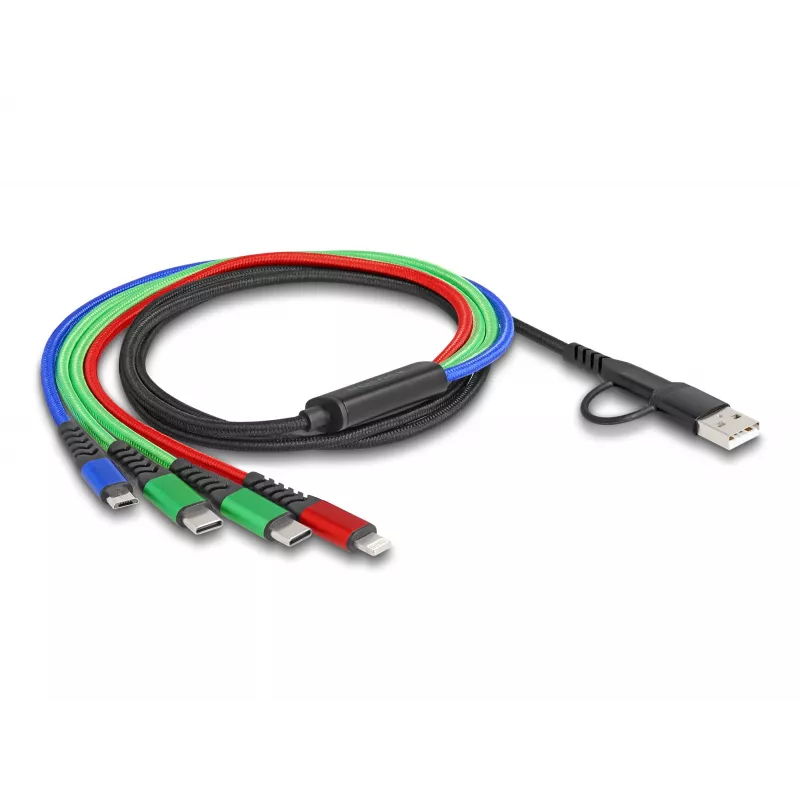 USB laidas DeLOCK 87035 1.2 m USB 2.0 USB A USB C Micro USB-B Lightning