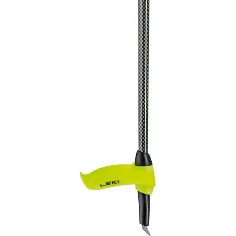 Šiaurietiško ėjimo lazdos Leki Guide 2 — aliuminis, maks. ilgis 150 cm, svoris 271 g, „Lock Security Strap“ nailoninis dirželis, lazdos skersmuo Ø1,6 cm, juodos