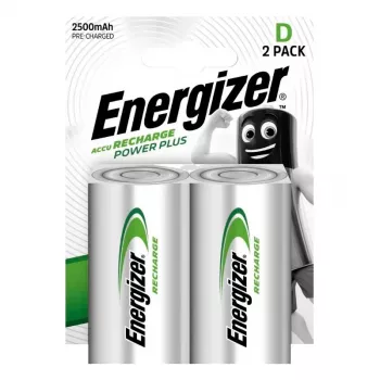 Energizer įkraunamos NiMH D tipo baterijos 2500 mAh – 2 vnt. pakuotė