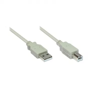 GoodConnections USB 2.0 A > B (ST-ST) 1,8m Adapter kabelis Pilka