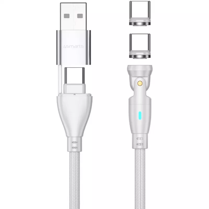 USB laidas 4smarts 541236 USB 2.0 1,8 m USB C baltas