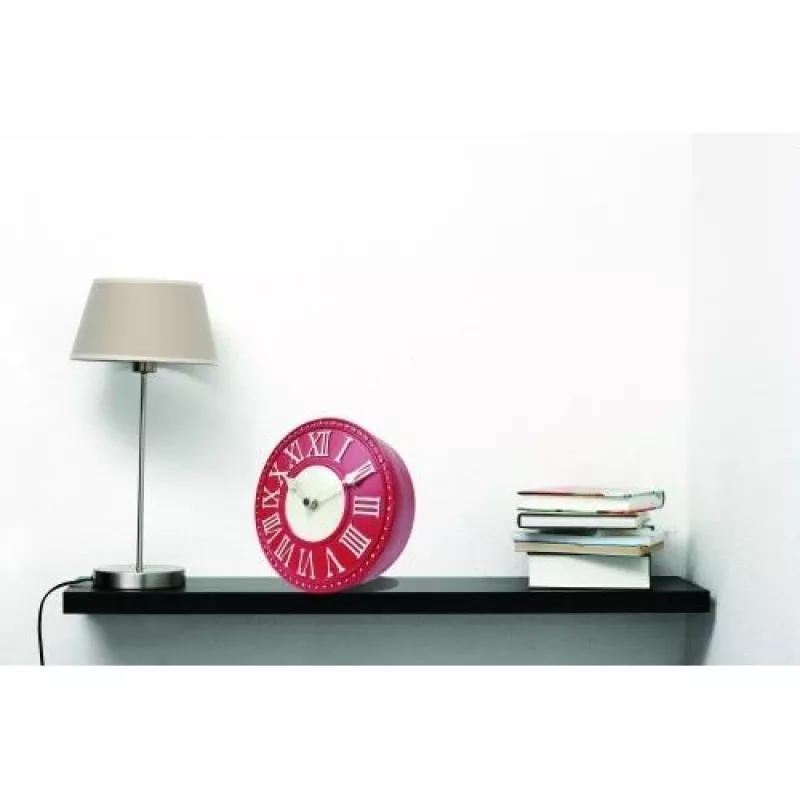 NeXtime klok 5187ro London Table, Ø16 cm, Sieninis, Raudona/ Balta