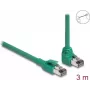 DeLOCK RJ45 tinklo kabelis PROFINET SF/UTP 90° kampinis 3 m žalias