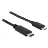 DeLOCK - USB laidas - 5 kontaktų mikro USB B tipo (kištukas) - 24 kontaktų USB C tipo (kištukas) - 1,0 m (USB 3.1) - juodas (83602)