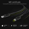 Lightning į USB-C laidą Green Cell KABGC07, 1 m, juodas, Lightning (kištukas) į USB-C (kištukas), 480 Mbps