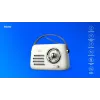 Nešiojamasis radijas SAVIO RS-02 – analoginis FM tiuneris, Bluetooth 5.3, USB maitinimas, 3 W, baltas
