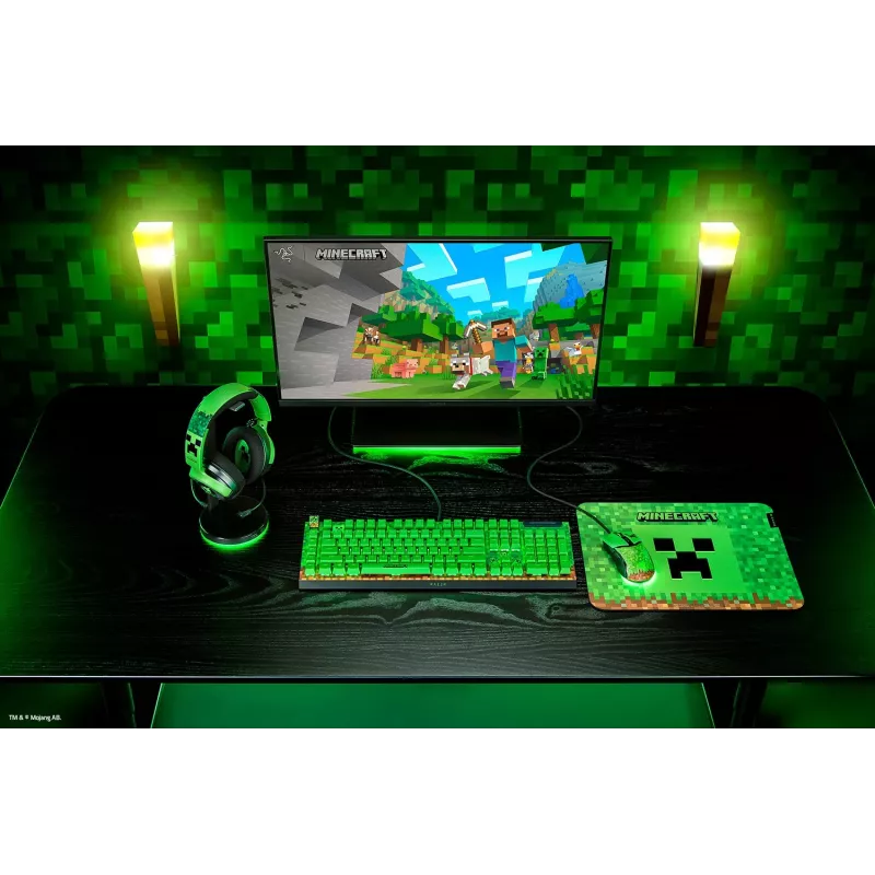 Laidinės žaidimų ausinės Razer Kraken V4 X — antausinės, 20–20000 Hz, 1,8 m laidas, 310 g, juoda/žalia