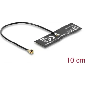 DELOCK WiFi 6 antena I-PEX (MHF® I kištukas) įvairiakryptė 4,5–5,0 dBi su 10 cm FPC kabeliu vidiniam lipniam montavimui