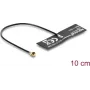 DELOCK WiFi 6 antena I-PEX (MHF® I kištukas) įvairiakryptė 4,5–5,0 dBi su 10 cm FPC kabeliu vidiniam lipniam montavimui