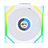 Lian Li UNI FAN SL Wireless LCD ARGB 120 mm baltas 3 vnt. rinkinys