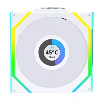 Lian Li UNI FAN SL Wireless LCD ARGB 120 mm baltas 3 vnt. rinkinys