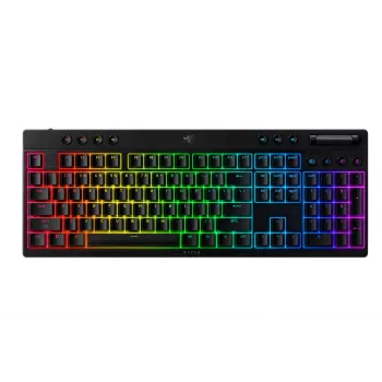Žaidimų klaviatūra „Razer JuodaWidow V4 Low-profile Wireless“ — žemo profilio mechaniniai klavišai, „Bluetooth“ ir 2,4 GHz