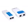 PoE testeris LANBERG NT-0402 — PoE tinklo kabelių testeris su RJ-45/RJ-11 palaikymu, LED indikatoriais, maitinimo LED, įjungimo/išjungimo jungikliu