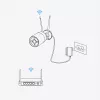 Reolink W320 - 5MP lauko apsaugos kamera, 2.4/5 GHz Wi-Fi, asmens/transporto priemonės/gyvūno aptikimas, 100 pėdų naktinis matymas