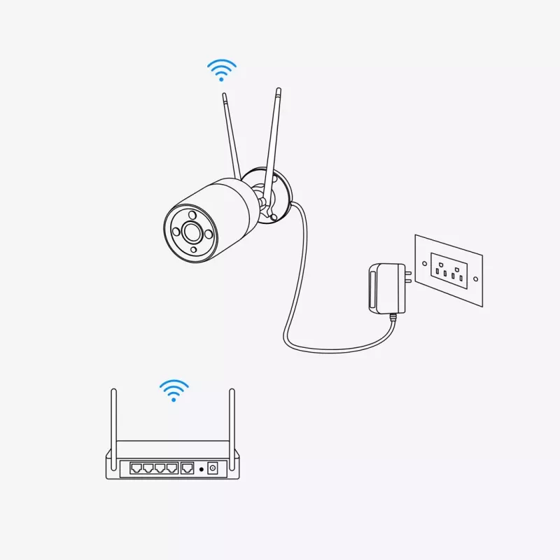 Reolink W320 - 5MP lauko apsaugos kamera, 2.4/5 GHz Wi-Fi, asmens/transporto priemonės/gyvūno aptikimas, 100 pėdų naktinis matymas