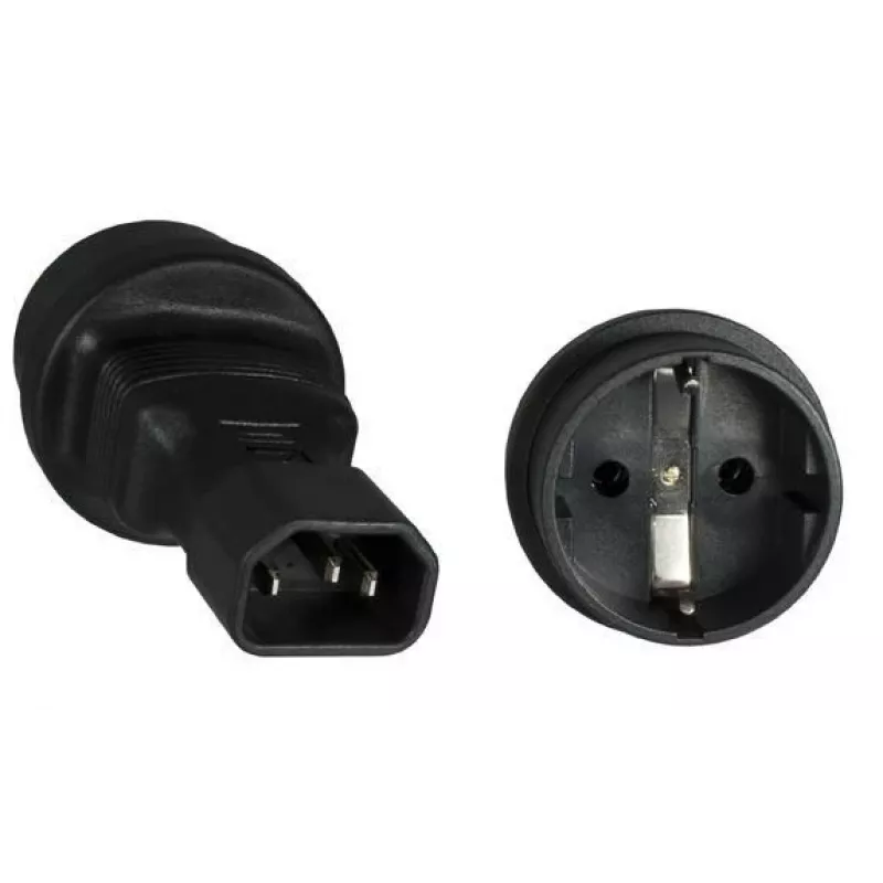 Microconnect PE14CEEAD maitinimo kištuko adapteris C14 Type F juodas