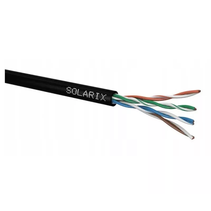 Tinklo kabelis Solarix SXKD-5E-UTP-PE UTP CAT5E 305 m juodas