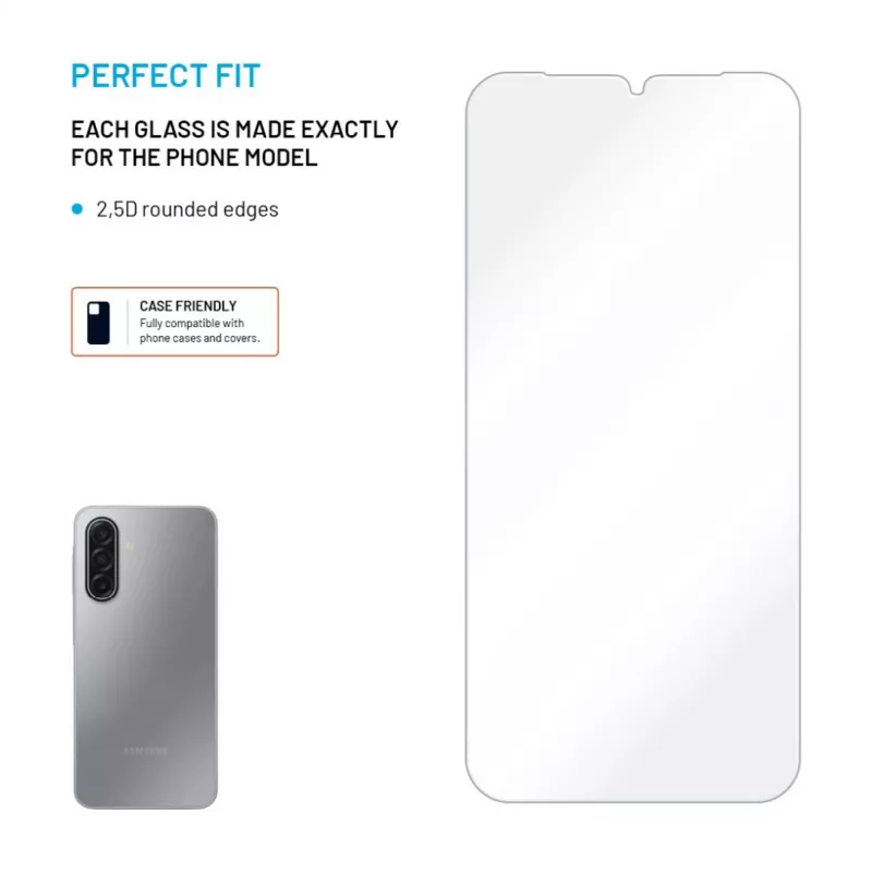 Apsauginė plėvelė FIXED, skirta Samsung Galaxy A17 4G/5G — grūdintas stiklas, skaidrus
