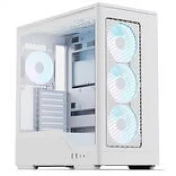 Kompiuterio korpusas AEROCOOL D520A Midi-Tower ATX Grūdintas stiklas RGB — baltas
