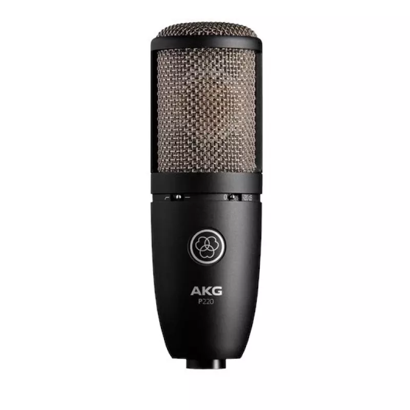 AKG P220 - didelės diafragmos kondensacinis mikrofonas, juodas