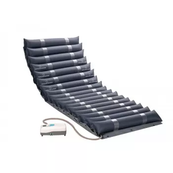 Anti-decubitus čiužinys MDH PSM007 – viengulis PVC kintamo slėgio palaikymo čiužinys, 190×85×11,5 cm, maks. naudotojo svoris 140 kg, granato spalvos