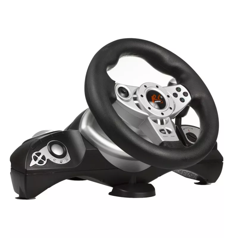 Vairas nano rs RS700 laidinis USB 270° pasukimas, 10 mygtukų, pedalai, vibracija, 1,8 m laidas