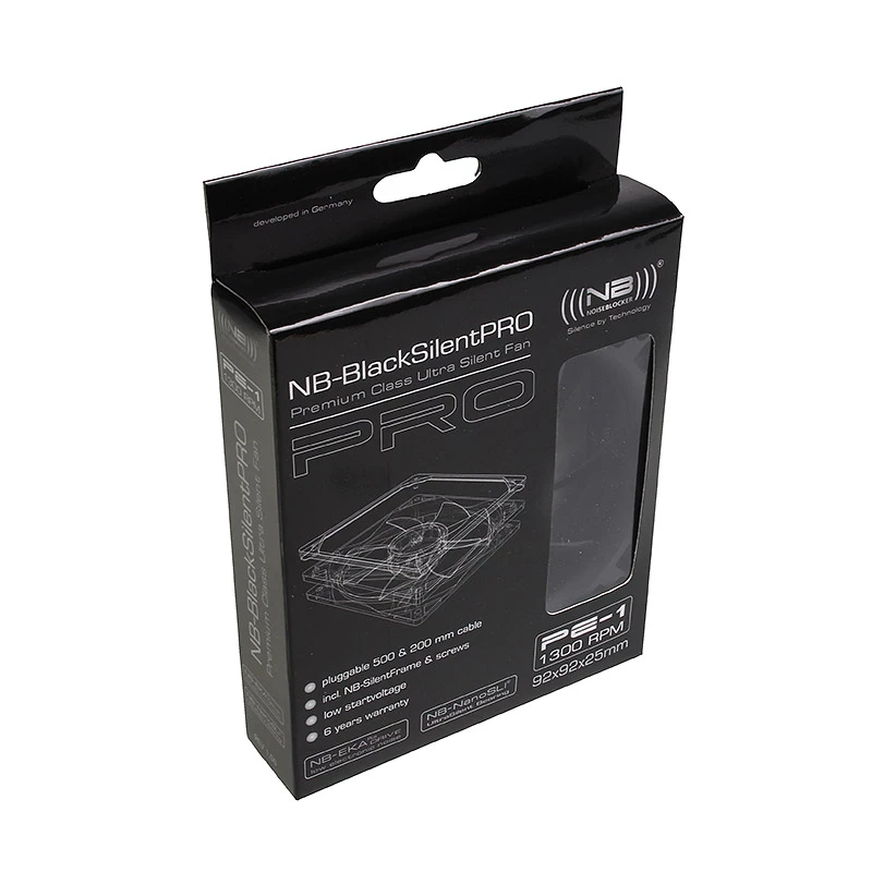 Noiseblocker JuodaSilent Pro PE-1 92 mm korpuso ventiliatorius