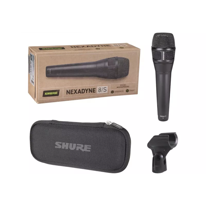 Shure Nexadyne™ 8/S - dinaminis mikrofonas, superkardioidinis su XLR jungtimi, juodas