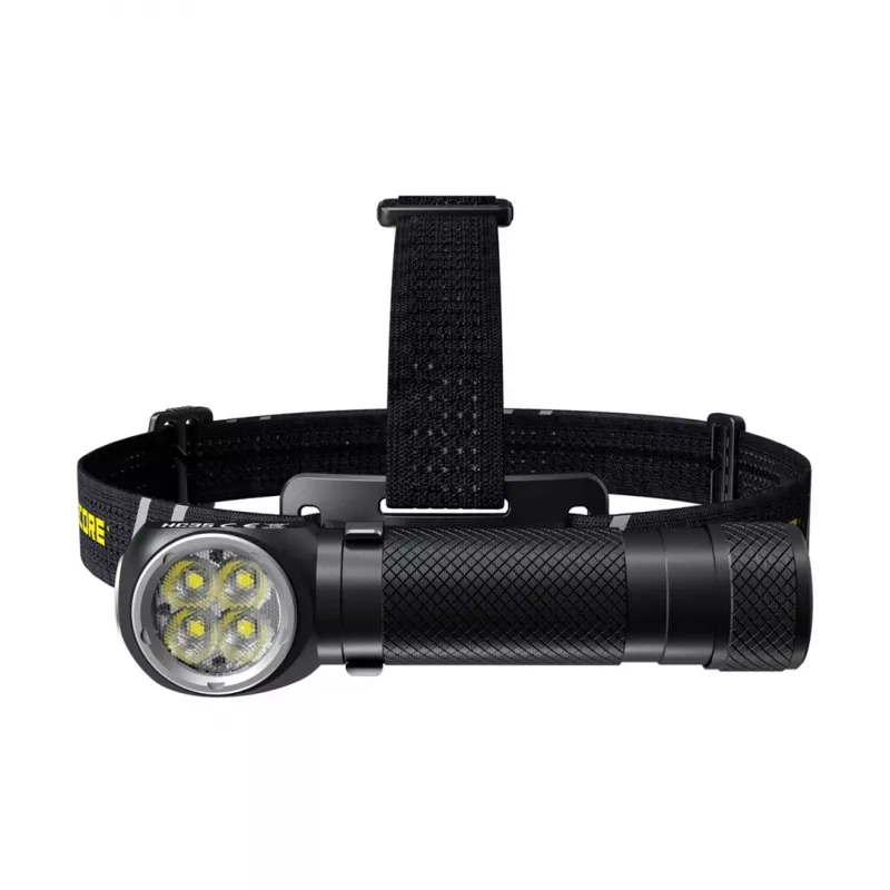 Ant galvos tvirtinamas žibintuvėlis Nitecore HC35 — 4 šviesos diodai, 2700 lm, palaiko 18650/CR123, 138,5 g, juodas
