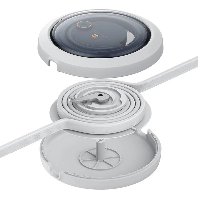 Greito įkrovimo laidas 3in1 Baseus Free2Draw, USB į micro USB+USB-C+Lightning, 3,5 A, 1,1 m (baltas)