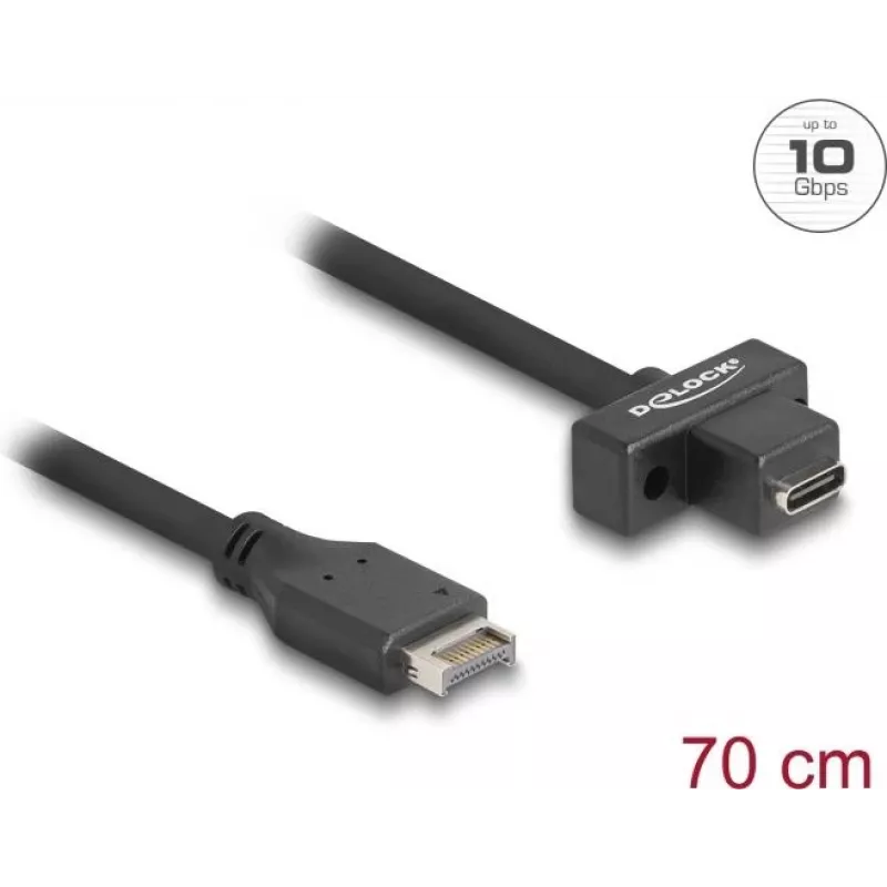 DeLOCK USB laidas Type-E Key A 20 kontaktų kištukas į USB Type-C lizdą 70 cm