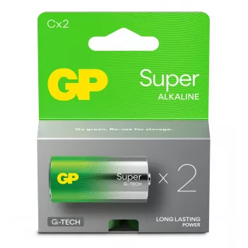 Alkaline Batteries LR14 /C GP Super 2PCS.