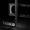 Sieninis TV/monitoriaus laikiklis MACLEAN MC-750N, max VESA 900x600, apkrova 120 kg, baltas, tinka 60–120 colių