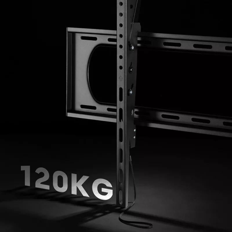 Sieninis TV/monitoriaus laikiklis MACLEAN MC-750N, max VESA 900x600, apkrova 120 kg, baltas, tinka 60–120 colių