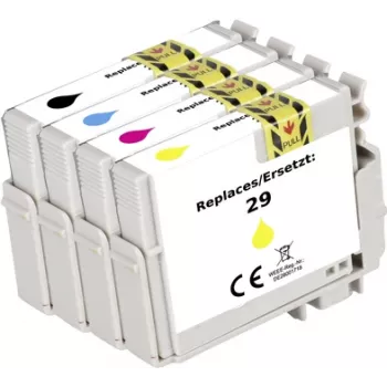 Renkforce rašalo kombinacijų rinkinys, pakeičiantis Epson T2986 (C13T298640) suderinamas juodas, žydras, purpurinis, geltonas RF-5705460 (RF-5705460)