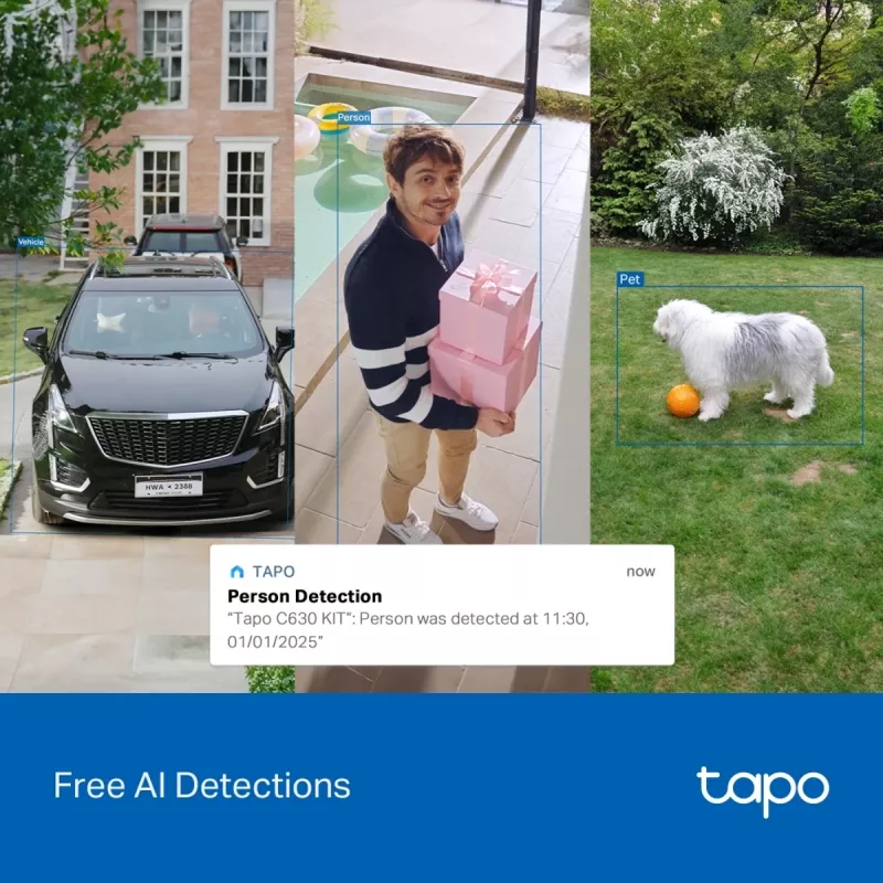 Apsaugos kamera TP-LINK Tapo C630 KIT su saulės energija ir panoraminiu valdymu