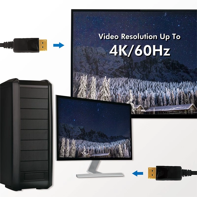 LogiLink CD0103 DisplayPort laidas DP/M į DP/M, 4K/60Hz, CCS, juodas, 5 m (CD0103)